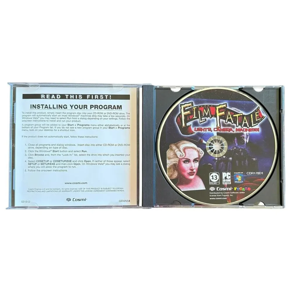 Film Fatale PC Game CD ROM 2012